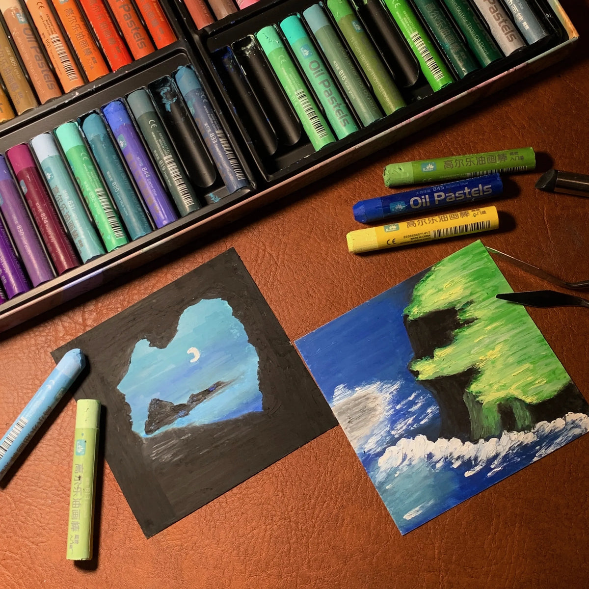 Varden Ultra -Soft Rich oil Pastels Set，24 Colors
