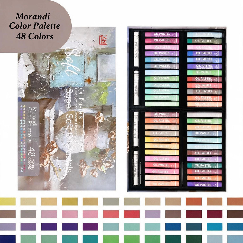 Varden Ultra -Soft Rich oil Pastels Set，Morandi 48 Colors